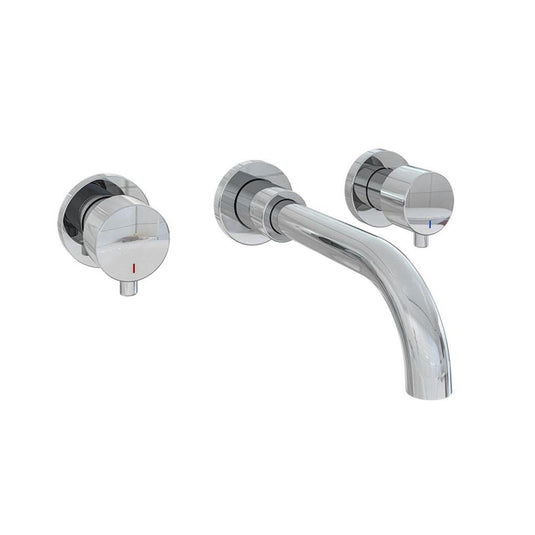 Eastbrook Meriden 3 Tap Hole Wall Mounted Basin Tap Set Chrome | 98.2047