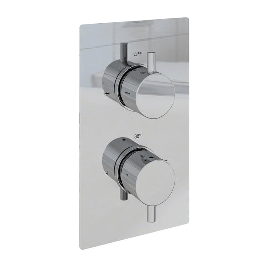 Eastbrook Meriden Twin Thermostatic Concealed Shower Valve Chrome | 98.2071