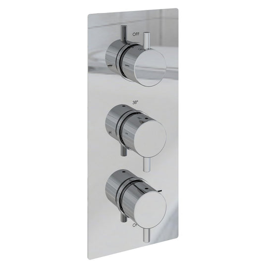 Eastbrook Meriden Triple Thermostatic Concealed Shower Valve Chrome | 98.2074