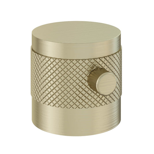 Eastbrook Meriden Half Knurling Valve Handles Round Lever Telescopic Shower Sets Pair Brushed Brass | 98.2093