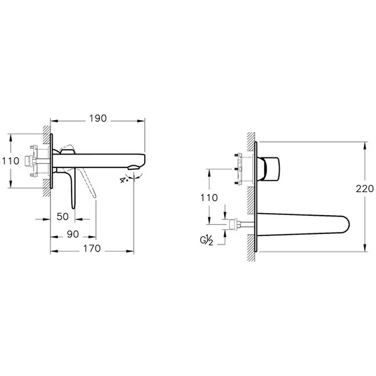 VitrA Root Round Integrated Basin Mixer - Matt Black - A4272136EXP - Envy Bathrooms Ltd