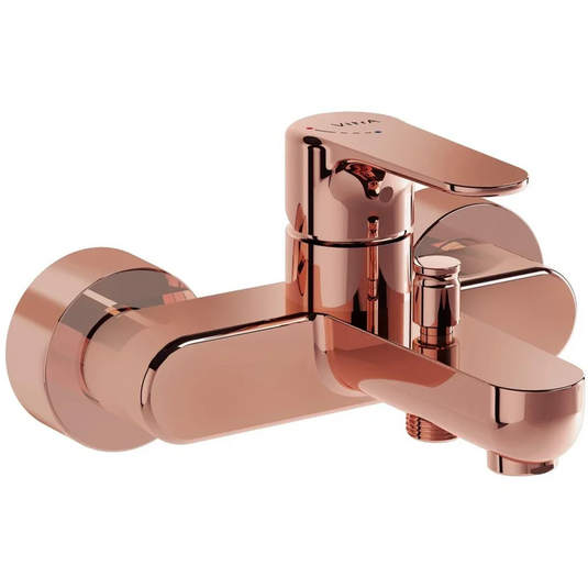 VitrA Root Round Wall Mounted Bath/Shower Mixer - Soft Copper - A4272529EXP - Envy Bathrooms Ltd