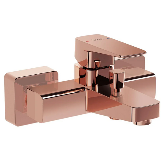 VitrA Root Square Wall Mounted Bath/Shower Mixer - Soft Copper - A4273729EXP - Envy Bathrooms Ltd
