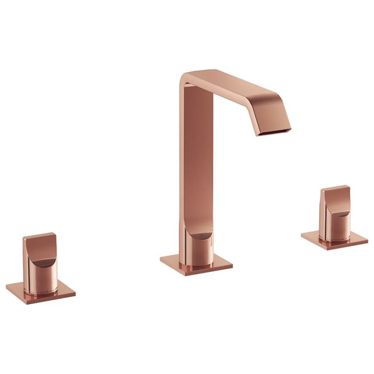 VitrA Suit 3-Hole Basin Mixer - Soft Copper - A4278429 - Envy Bathrooms Ltd