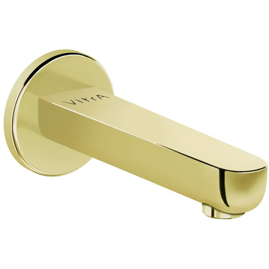 VitrA Root Round Wall Mounted Bath Spout - Soft Gold - A4311174EXP - Envy Bathrooms Ltd