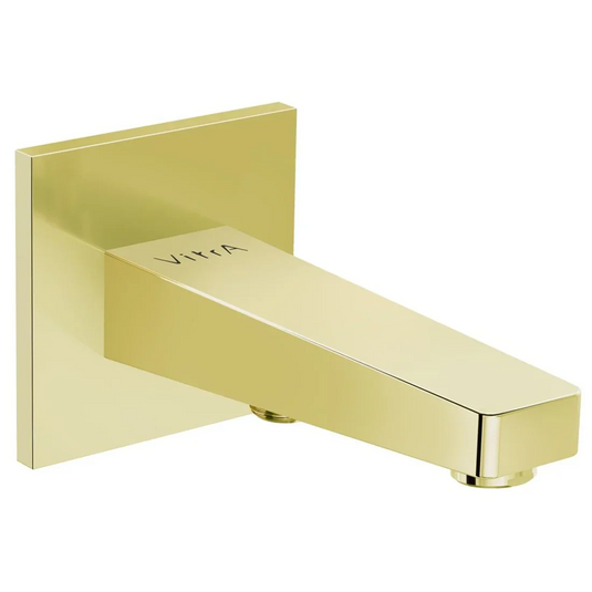 VitrA Root Square Wall Mounted Bath Spout - Soft Gold - A4311674EXP - Envy Bathrooms Ltd