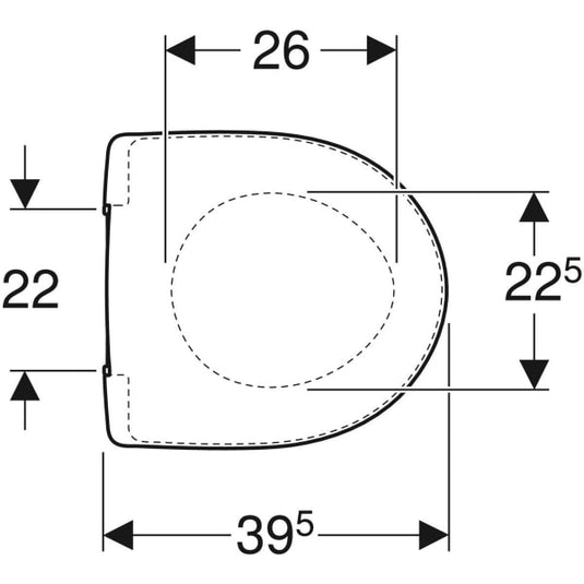 Geberit Selnova Compact Standard Toilet Seat & Cover | 501.877.00.1