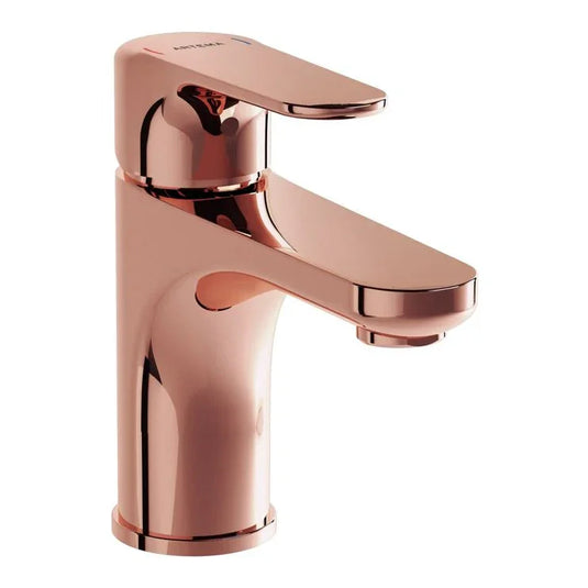 VitrA Root Round Compact Basin Mixer - Soft Copper - A4270529VUK - Envy Bathrooms Ltd