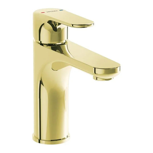 VitrA Root Round Basin Mixer - Soft Gold - A4270674VUK - Envy Bathrooms Ltd