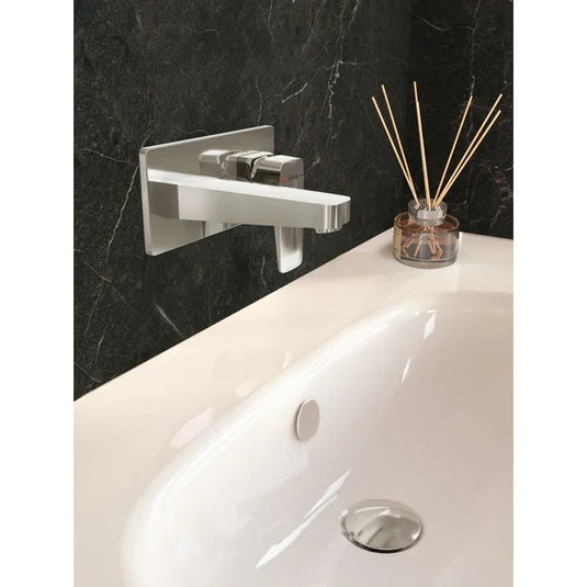 VitrA Root Square Wall Mounted Basin Mixer - Chrome - A42738EXP - Envy Bathrooms Ltd