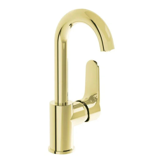 VitrA Root Round Swivel Basin Mixer - Soft Gold - A4275474EXP - Envy Bathrooms Ltd