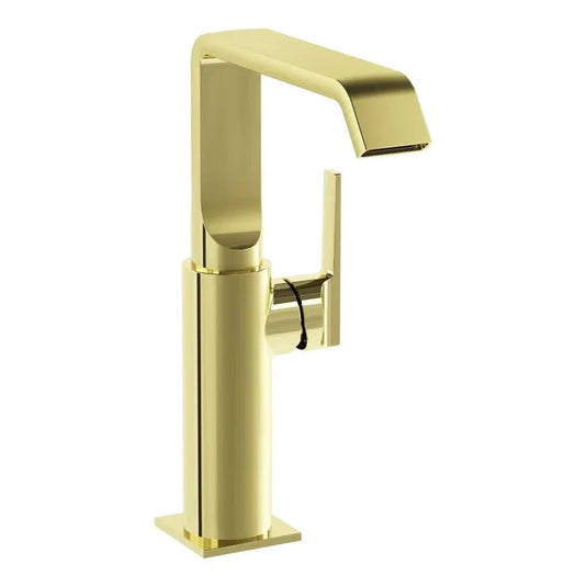 VitrA Suit Tall Basin Mixer (Side Handle) - Soft Gold - A4276574 - Envy Bathrooms Ltd
