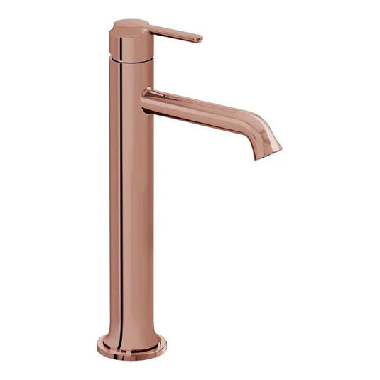VitrA Origin Classic Tall Basin Mixer (Top Handle) - Soft Copper - A4288229 - Envy Bathrooms Ltd