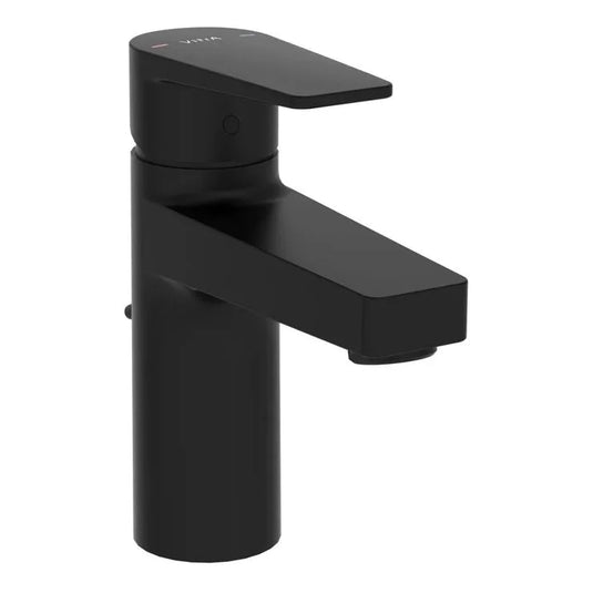 VitrA Flow Square Basin Mixer With Waste Lever - Matt Black - A4293736VUK - Envy Bathrooms Ltd