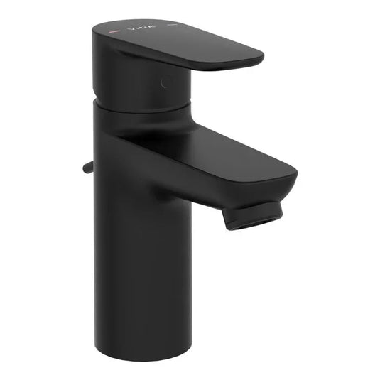 VitrA Flow Soft Basin Mixer With Waste Lever - Matt Black - A4302636VUK - Envy Bathrooms Ltd
