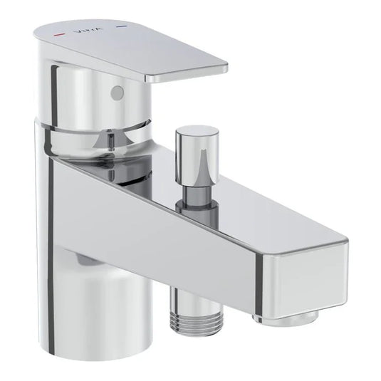 VitrA Flow Square Monohole Bath Filler - Chrome - A43078VUK - Envy Bathrooms Ltd