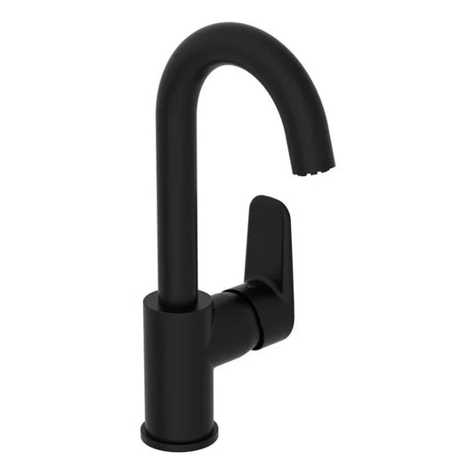 VitrA Flow Soft Swivel Basin Mixer - Matt Black - A4316036VUK - Envy Bathrooms Ltd