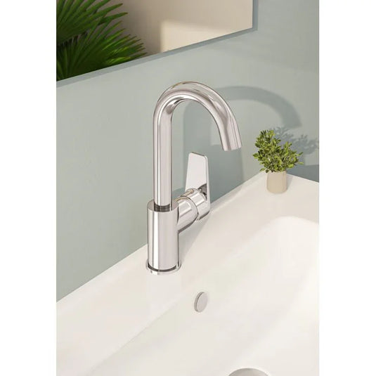 VitrA Flow Soft Swivel Basin Mixer - Chrome - A43160VUK - Envy Bathrooms Ltd