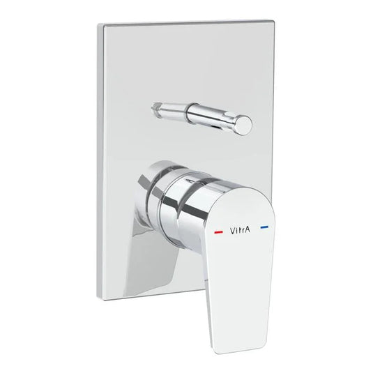 VitrA Flow Square Integrated Bath Mixer Valve - Chrome - A43208EXP - Envy Bathrooms Ltd