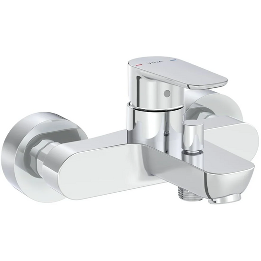VitrA Flow Soft Wall Mounted Bath/Shower Mixer - Chrome - A42946EXP - Envy Bathrooms Ltd