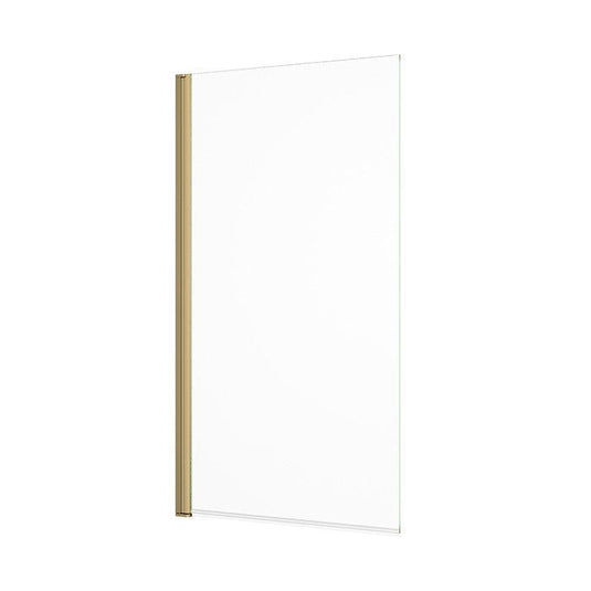 Abacus Vessini 1 Part Bath Screen 1500mmx800mmx6mm Brushed Brass - VEGE-15-8220 - Envy Bathrooms Ltd