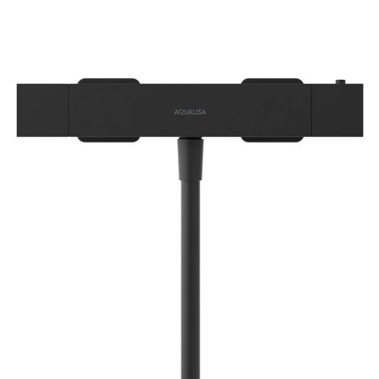 Aqualisa AQ Square Shower Column with Cool Touch for HP/Combi use - Matt Black - AQSQBAR2.MB - Envy Bathrooms Ltd