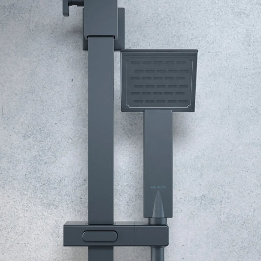Aqualisa AQ Square Shower Column with Cool Touch for HP/Combi use - Matt Black - AQSQBAR2.MB - Envy Bathrooms Ltd