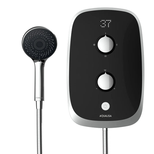 Aqualisa Evolve 9.5KW Electric Shower Kit - Midnight Black - VOTZ26 - Envy Bathrooms Ltd
