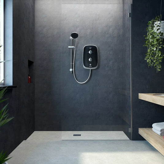 Aqualisa Evolve 9.5KW Electric Shower Kit - Midnight Black - VOTZ26 - Envy Bathrooms Ltd