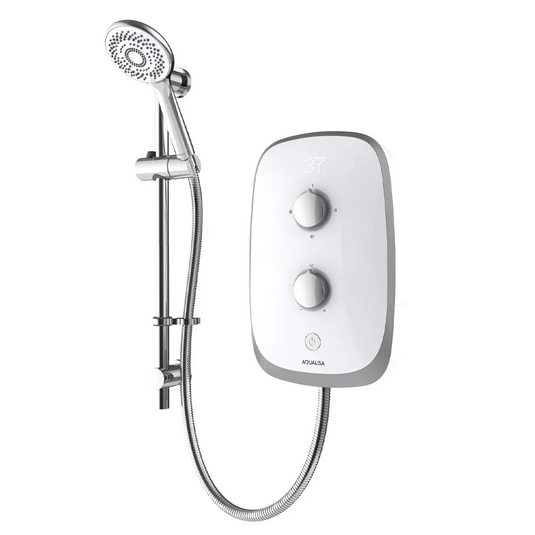Aqualisa Evolve 9.5KW Electric Shower Kit - Arctic White - VOPZ26 - Envy Bathrooms Ltd