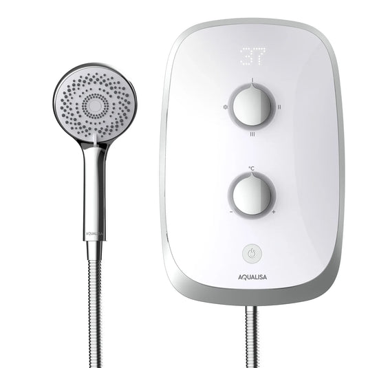 Aqualisa Evolve 9.5KW Electric Shower Kit - Arctic White - VOPZ26 - Envy Bathrooms Ltd