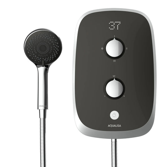 Aqualisa Evolve 9.5KW Electric Shower Kit - Space Grey - VOXZ26 - Envy Bathrooms Ltd