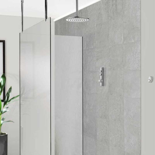 Aqualisa iSystem Smart Shower Concealed with Ceiling Fix Head - Gravity Pumped - Chrome - ISD.A2.BFC.23 - Envy Bathrooms Ltd