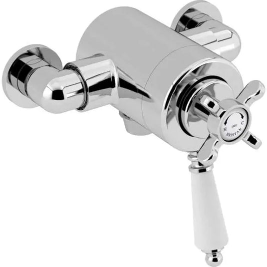Bristan 1901 Thermostatic Exposed Dual Control Bar Shower Valve Bottom Outlet | N2 CSHXVO C - Envy Bathrooms Ltd