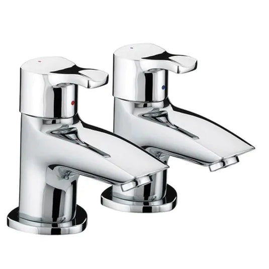 Bristan Capri Bath Pillar Taps Chrome | CAP 3/4 C - Envy Bathrooms Ltd