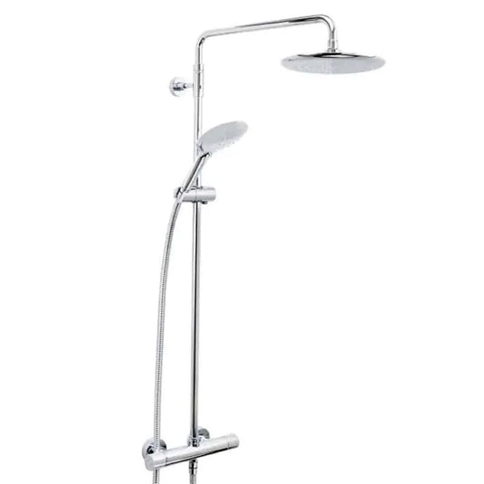Bristan Carre Exposed Mixer Shower with Rigid Riser | CR SHXDIVFF C - Envy Bathrooms Ltd