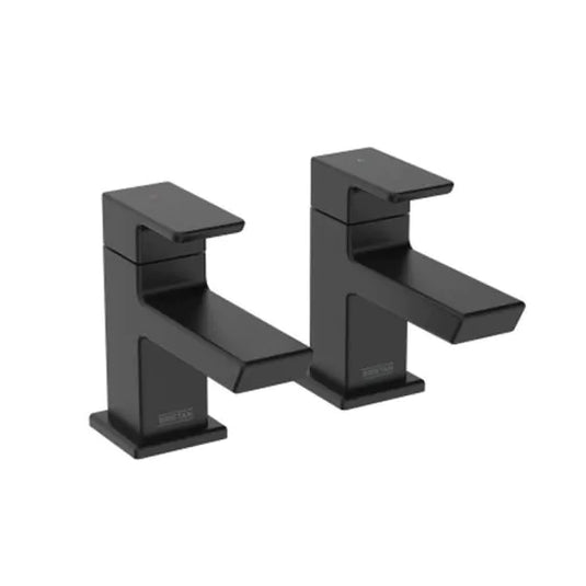 Bristan Cobalt Bath Pillar Taps Black | COB 3/4 BLK - Envy Bathrooms Ltd