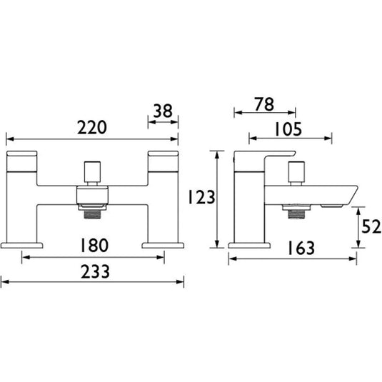 Bristan Cobalt Bath Shower Mixer Chrome | COB BSM C - Envy Bathrooms Ltd