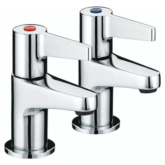 Bristan Design Utility Basin Pillar Taps Chrome | DUL 1/2 C - Envy Bathrooms Ltd