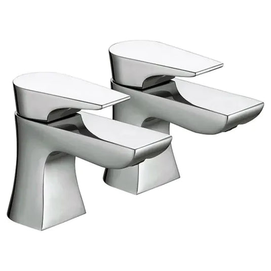 Bristan Hourglass Basin Pillar Taps Chrome | HOU 1/2 C - Envy Bathrooms Ltd
