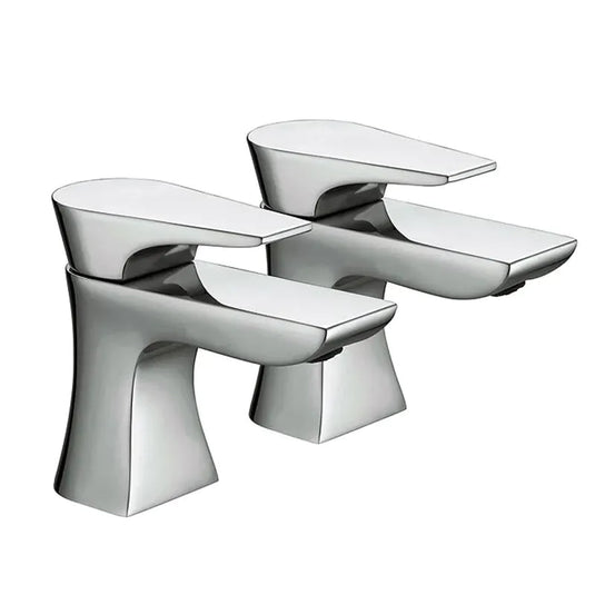 Bristan Hourglass Bath Pillar Taps Chrome | HOU 3/4 C - Envy Bathrooms Ltd