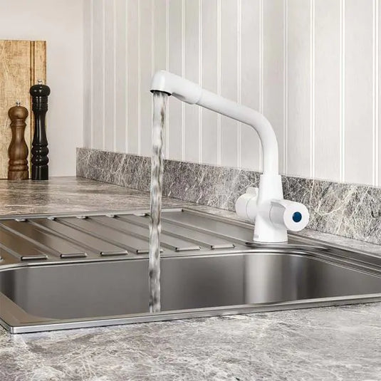 Bristan Manhattan Easyfit Kitchen Mixer White | MH SNK EF WHT - Envy Bathrooms Ltd