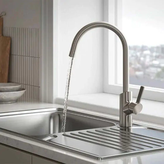 Bristan Maple Easyfit Monobloc Kitchen Mixer Stainless Steel | MPL EFSNK SS - Envy Bathrooms Ltd