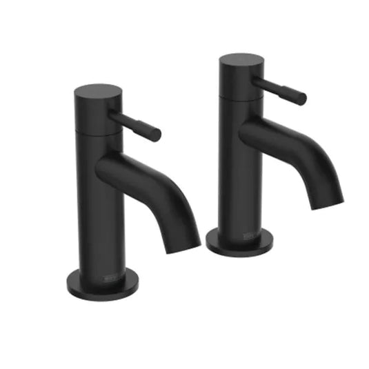 Bristan Mila Bath Pillar Taps Black | MI 3/4 BLK - Envy Bathrooms Ltd