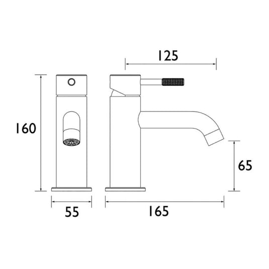 Bristan Molida Eco Start Basin Mixer Brushed Brass | MOL ES BAS BB - Envy Bathrooms Ltd