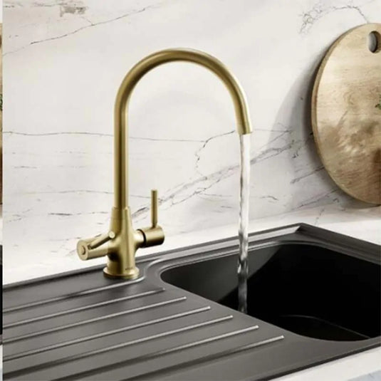 Bristan Monza Easyfit Monobloc Kitchen Mixer Brushed Brass | MZ SNK EF BB - Envy Bathrooms Ltd