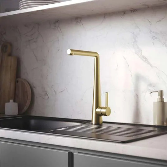 Bristan Pine Easyfit Monobloc Kitchen Mixer Brushed Brass | PNE EFSNK BB - Envy Bathrooms Ltd