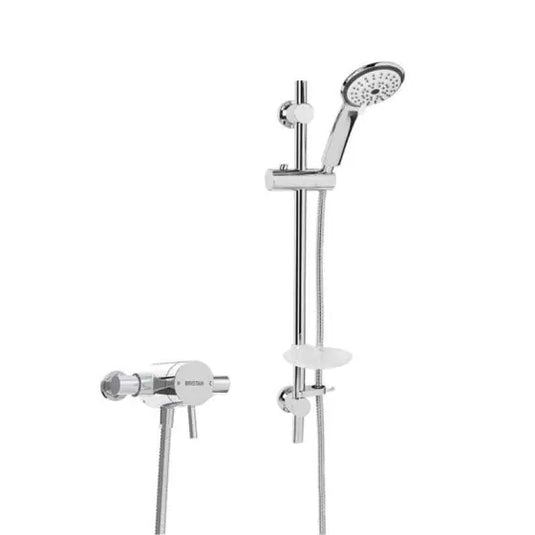 Bristan Prism Thermostatic Exposed Mixer Shower with Adjustable Riser Kit | PM2 SQSHXAR C - Envy Bathrooms Ltd