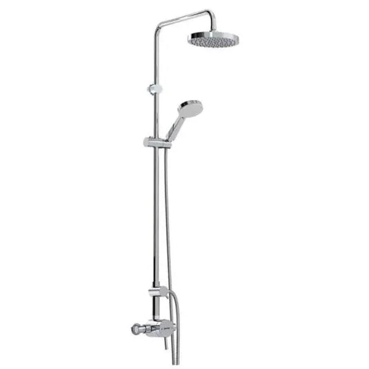 Bristan Prism Thermostatic Exposed Single Control Shower with Rigid Riser | PM2 SQSHXDIV C - Envy Bathrooms Ltd