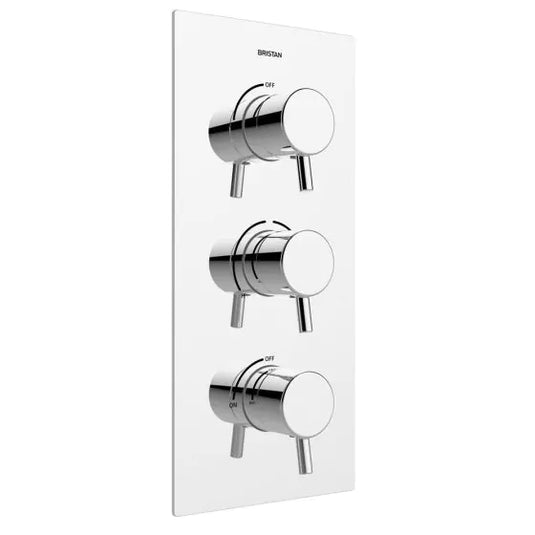 Bristan Prism Thermostatic Shower Valve with Twin Stopcocks | PM2 SHC3STP C - Envy Bathrooms Ltd